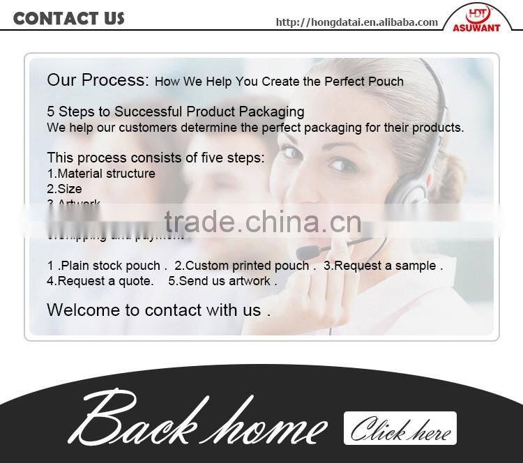 Standing up heat seal aluminum foil barrier sauce bags