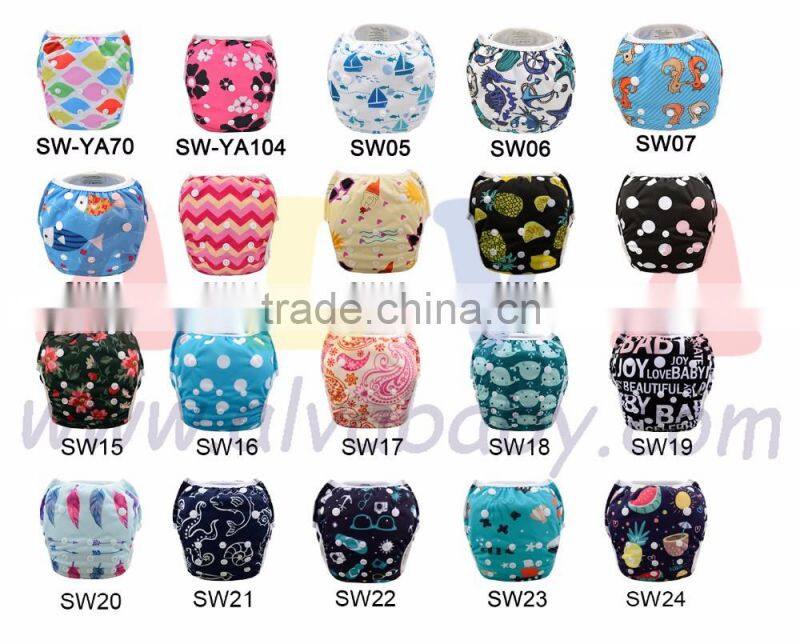Alva 2016 New Pattern Waterproof Baby Swimming Trunks Swimming Diapers