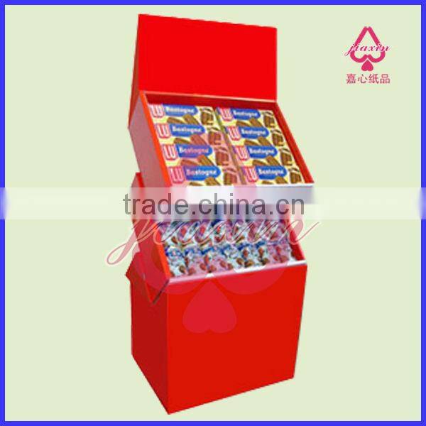 Z shape Cardboard product display bins for cookie