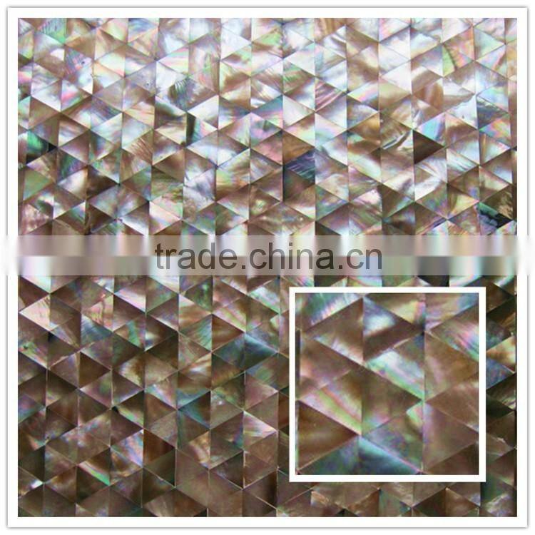 price 10*20mm herringbone brown color sea shell mosaic tile for wall panel