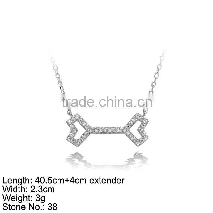 XXL210 925 Silver Pendant with CZ Stones bling for gift to women new fashion