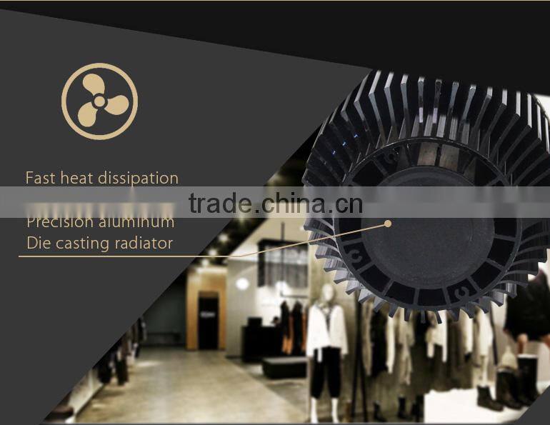 High lumen track light housing for indoor