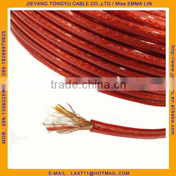 Transparent Red Microphone Cable Clear Mic Cable