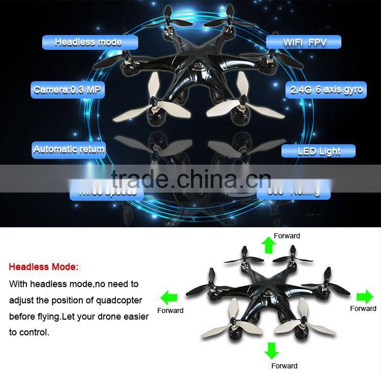 2.4G wifi FPV six rotor rc drone helicopter with 1MP camera