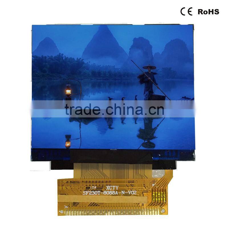 2.3" landscape type TFT display screen 320x240 dots without touch screen with MCU interface 36 pins