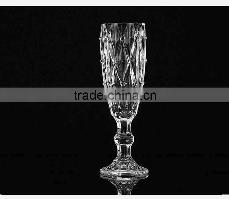 Machine made personalized clear 210ml champagne glass