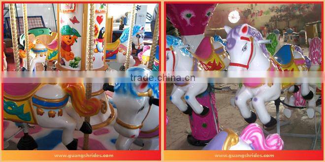 coin operated kids ride machine for sale, 6 seats small carousel for kids fun