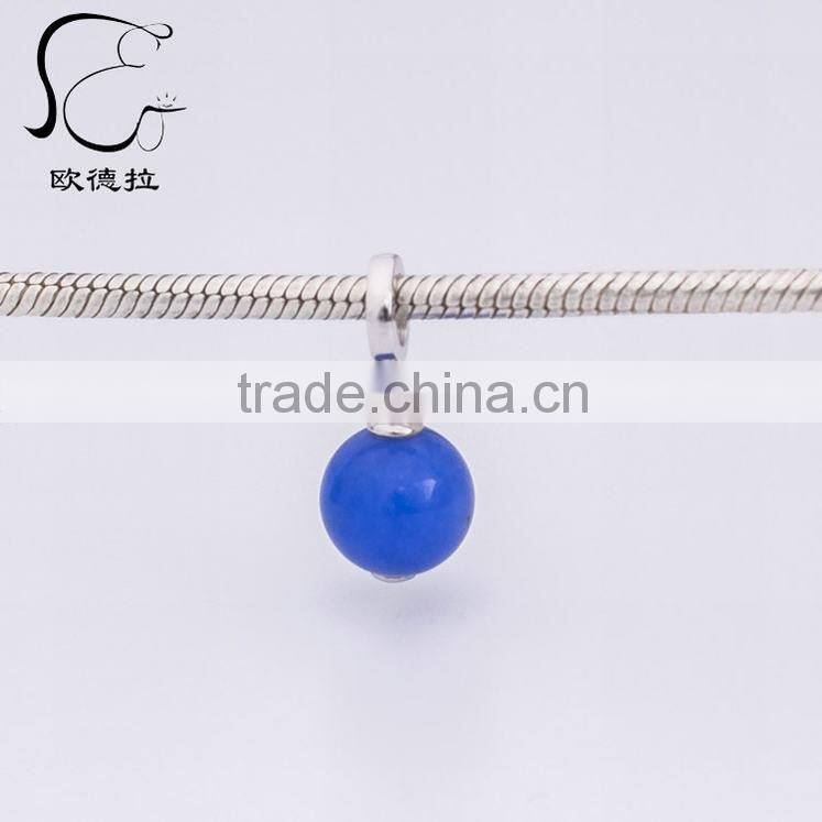 Fashion zircon stones charm -Colored Blue glow stones