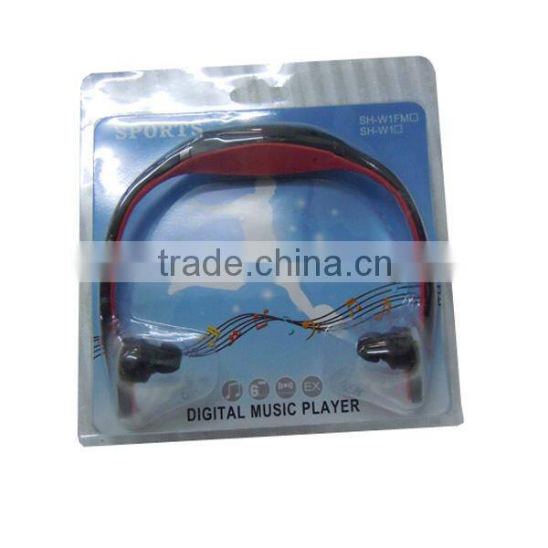 Headphone sport mp3 player with FM 8GB made in China factory