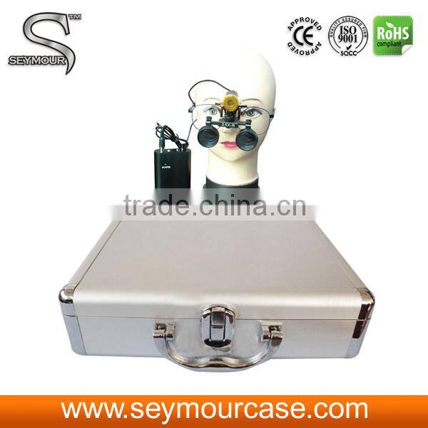 Protective Mental Hard Case For Dental LED Head Light And Loupes CH2.5x Aluminum Hard Cases