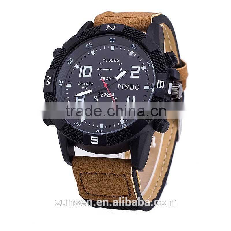 2016 Hot Fashion Luxury Men Quartz Watch Women Leather Sports Wrist Watch Relogio Masculino for Unisex