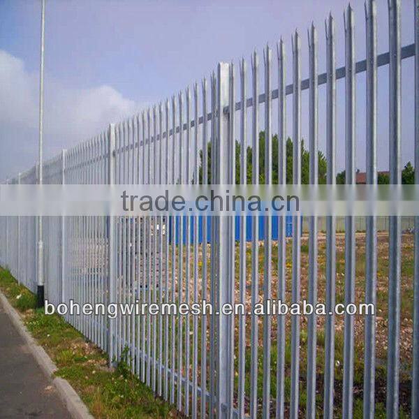 metal rail fence palisade steel fence