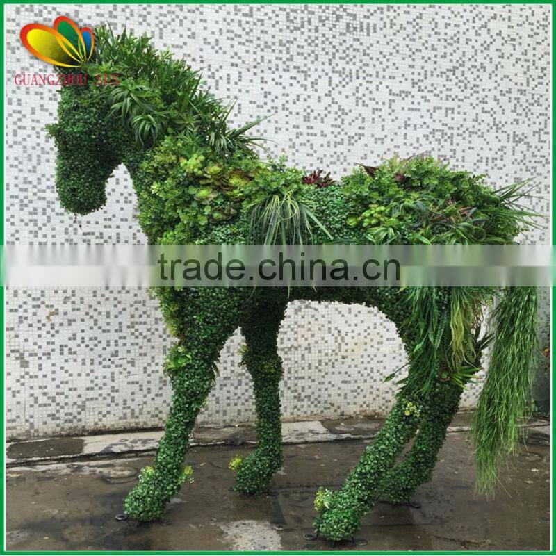 Artificial topiary PE & metal topiary animal customized artificial topiary animal decoration