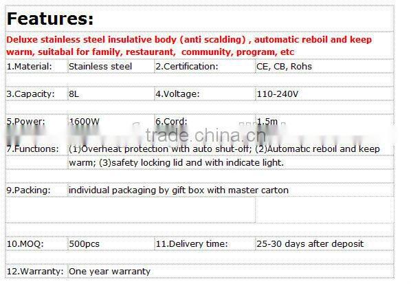 DP-80S Yangfeng practical high stainless steel coffee percolator