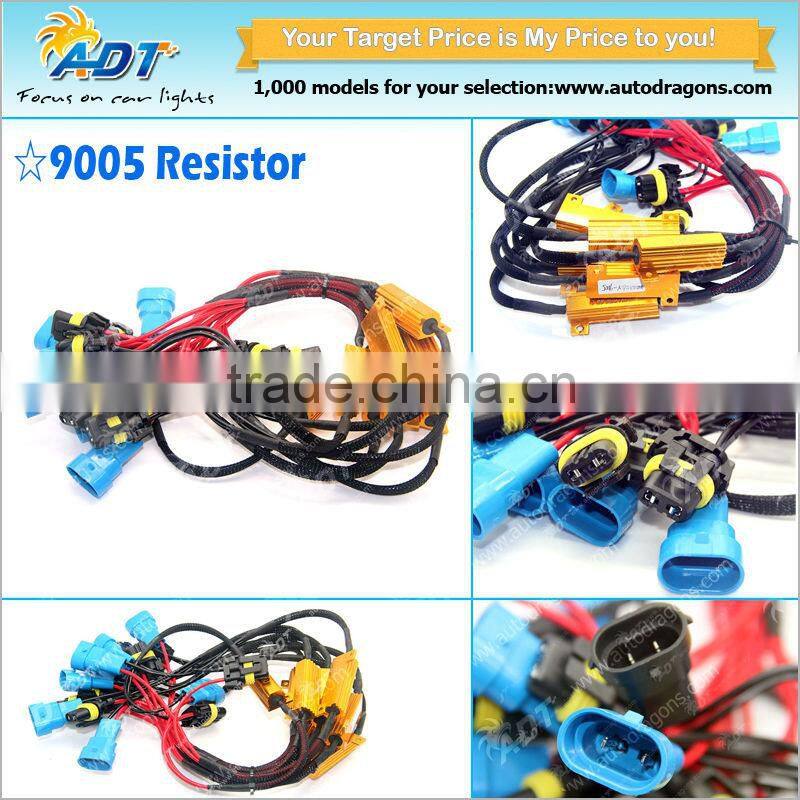 9005/HB3 50W 6ohm LED Fog Light No Error LED Load Resistor Wiring Harness
