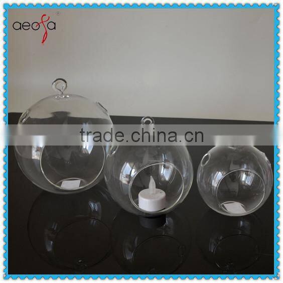 Round Shape Votive Candle Holder Clear Candle Glass with Embossed Pattern