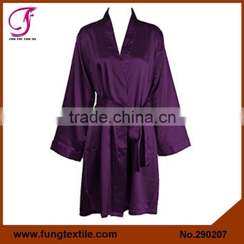 2902 Wedding Rhinestone Bride Robe silky satin bride bridesmaid robe gown