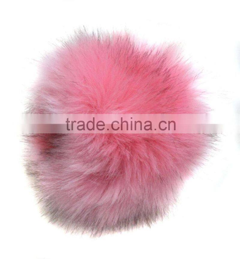 plain red color round circle rabbit fur scarf