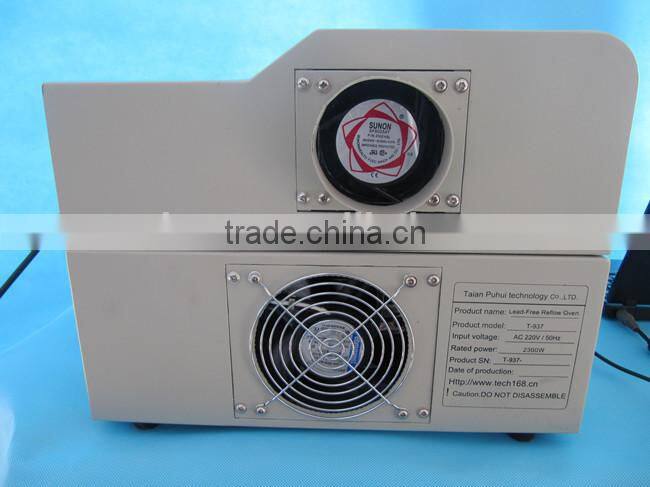 New SMT leadfree reflow oven T-937 from taian Puhui, ir and hot air oven