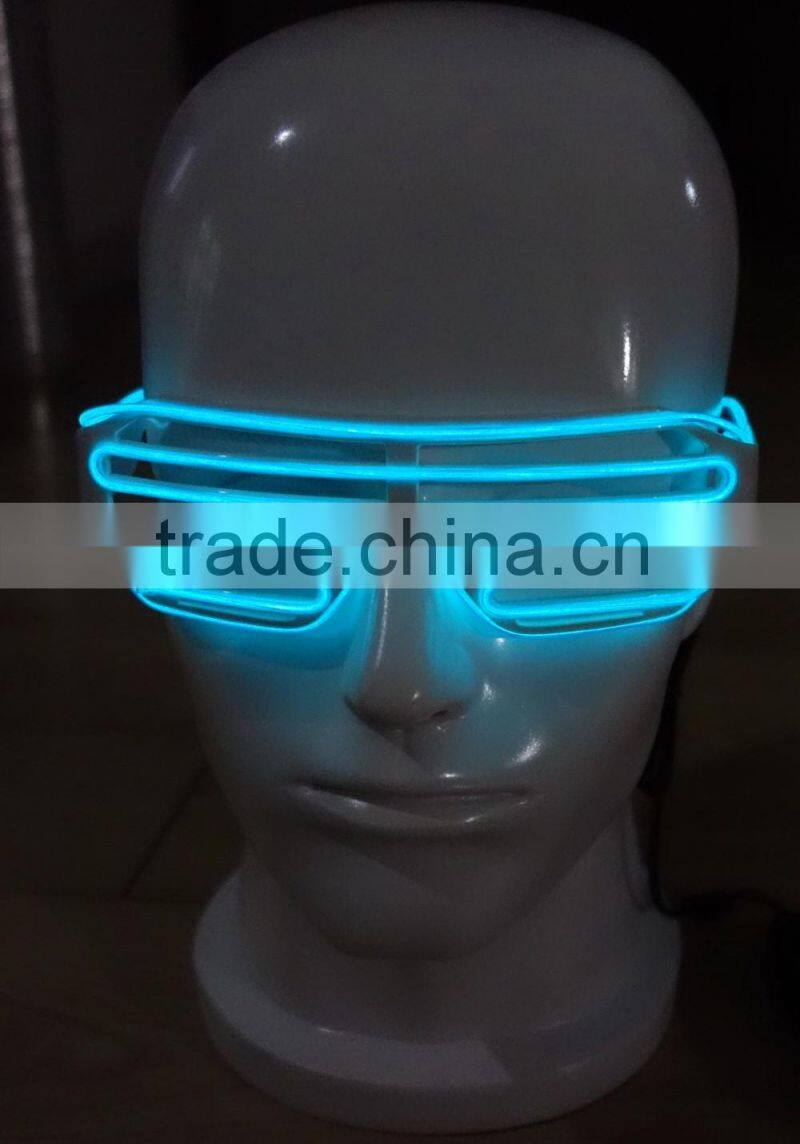 Yellow EL Shutter glasses / EL light Shutter glasses / EL Flashing Shutter glasses