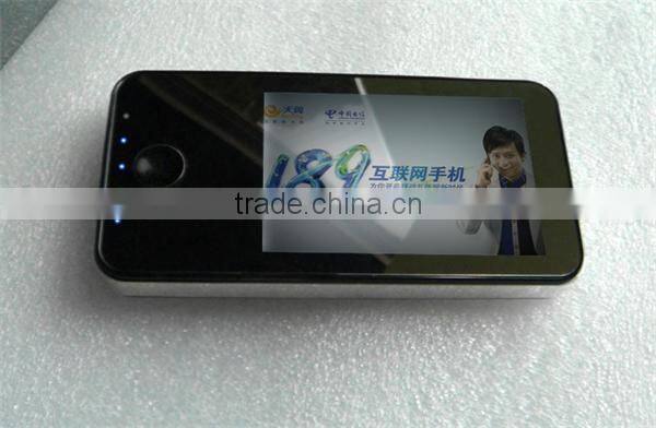2014 NEWEST best Quality External Portable Mobile Battery bank, screen advertising power bank,