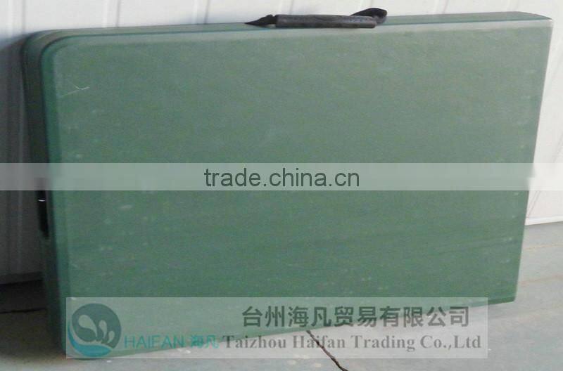 durable 122cmadjustable green troop plastic folding dining table and chair with lock/high quality plastic dining table for troop