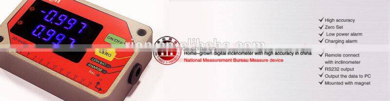 DMI800 Best Precision 2 axis Industrial Degree Protractor With High Resolution 0.001deg and Screw For Mounting