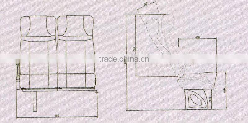 Luxury passenger seat for bus coach