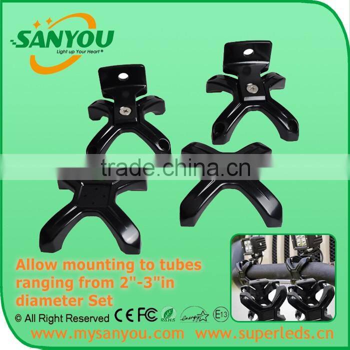 Billet Material With Black Powder Coated Offroad Light Mounting Fixed Bracket/Led work light bracket/aluminum bracket