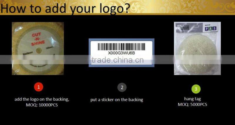 7'' 8''polisher and buffer soft double side wool bonnet and pad with hook and loop for polishing or buffing