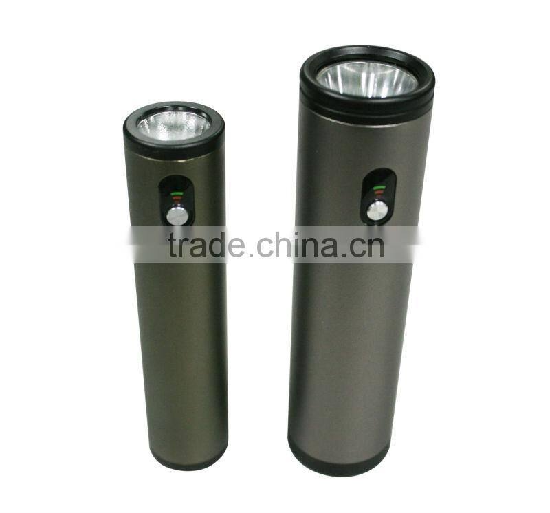 cheap rechargeable mini led torch power bank With LED Flashlight Function