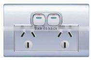 beautifull wall switch and socket,usa style 15a twins socket