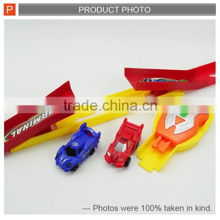 Max speed ejection racer car with railway track car set