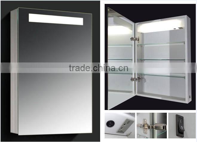 Cheap Lamxon apartment lighting cabinet with shaver socket and vertical strip ilunmination