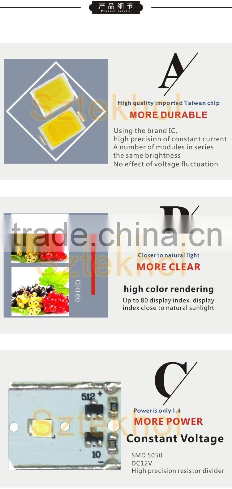 12v 4X 5050 led sign lighting module tekhol smd led pcb module