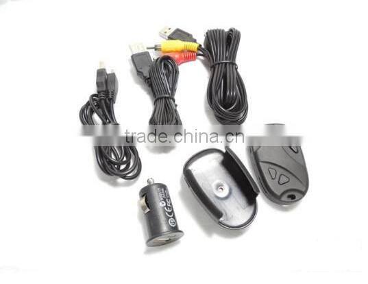 The new ultra-widescreen 1080P H264 wide angle without distortion dynamic all-metal casing car key camera