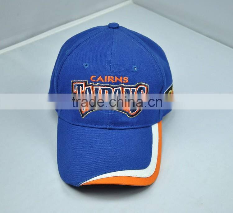 custom 100% cotton 6 panel baseball caps hats with 3D embroidery logo