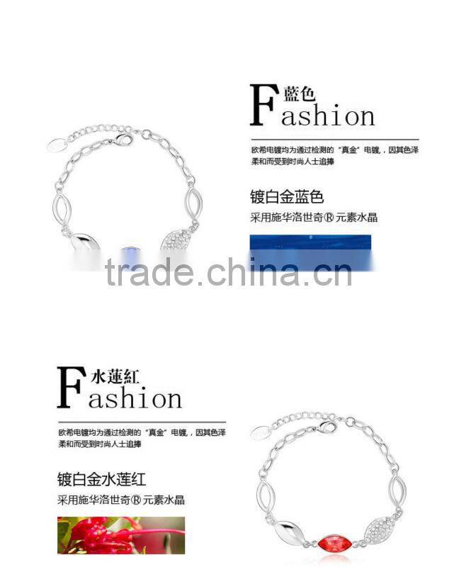 OUXI 2015 crystal shambala bracelet made with Austrian crystal Jewelry 30211