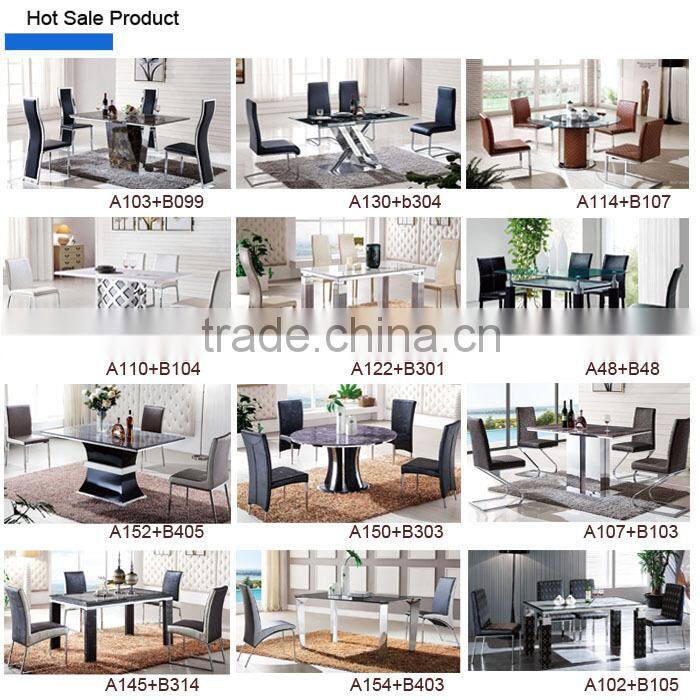TB beautiful stainless steel dining table base dining table set for home