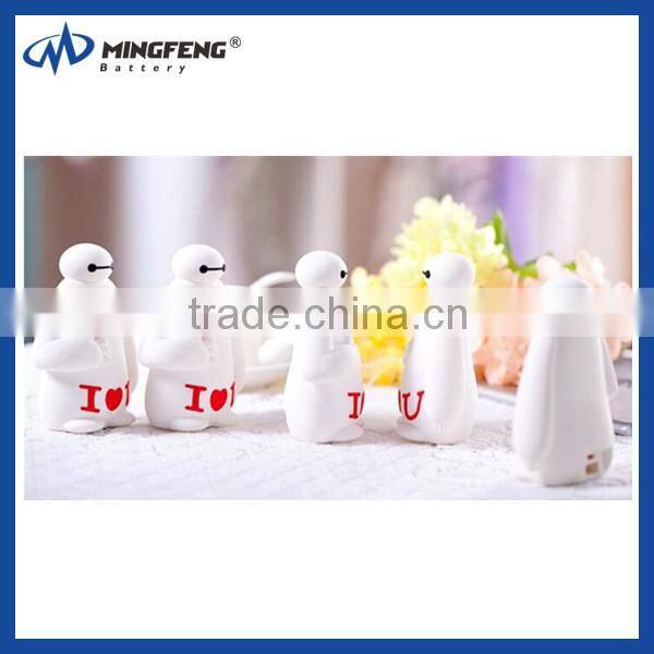 Warm friend baymax power bank, portable power bank with factory price and high