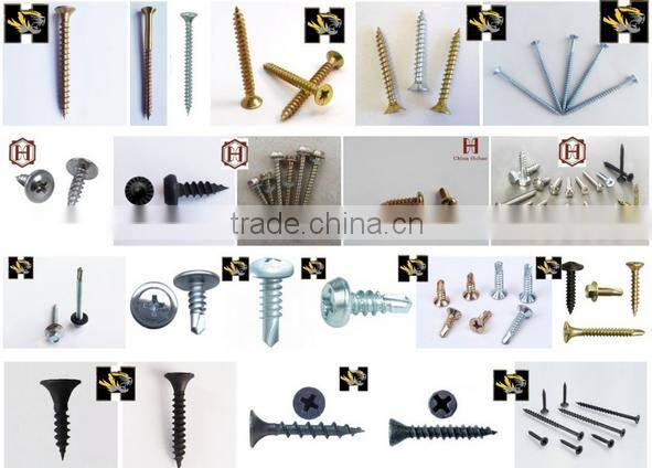 high quality slivery zinc truss head self tapping screw
