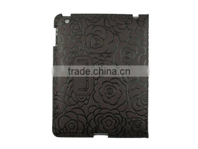 Rotating Retro Map pattern PU Leather Smart Cover Stand Case for iPad 3 and for the New iPad