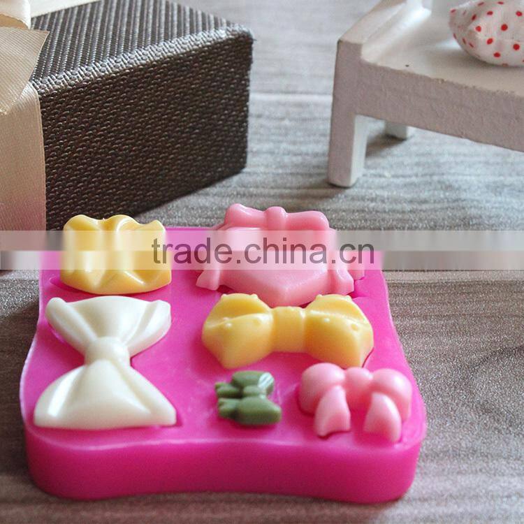 Bowknot Shape Silicone Cake Mold , Christmas Decoration Silicone Cake Mold Wholesale