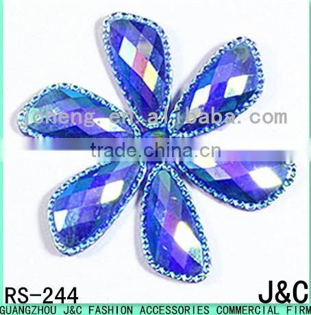 29 mm round white AB flowers Acrylic stone