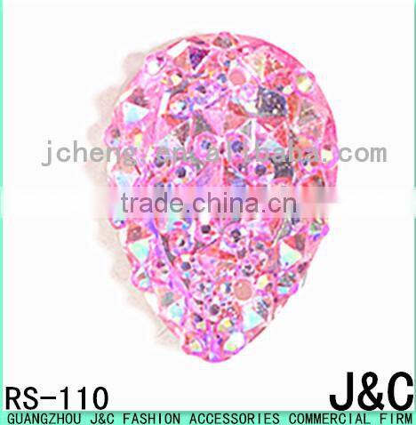 29 mm round white AB flowers Acrylic stone