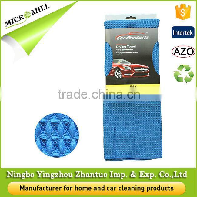 Microfiber double designs auto care glass window polishing cloth