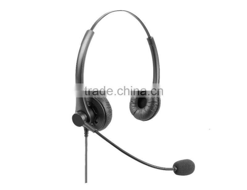 USB plug binaural headset , hot originally cheap speaker microphone for noise cancelling