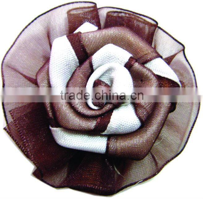 Handmade satin ribbon flower for hair accessories hair flower