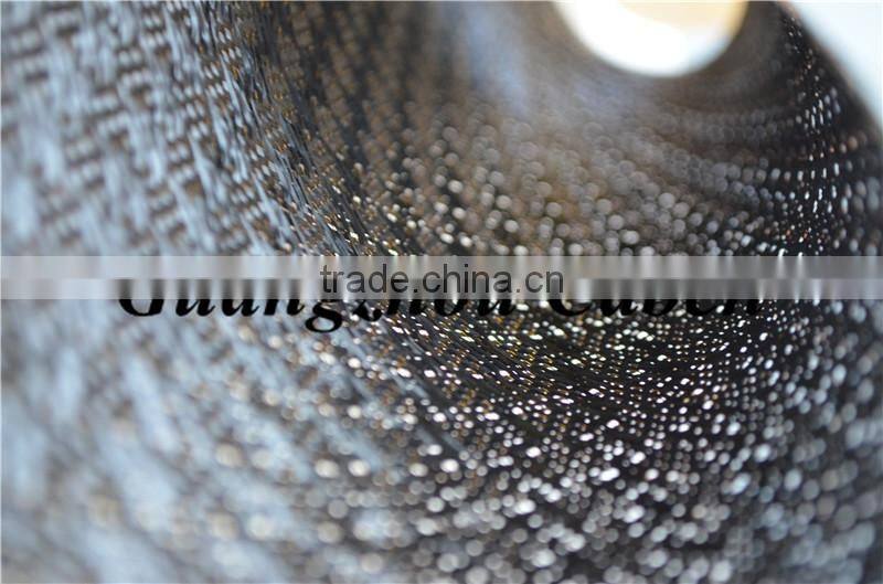 Excellent 3K Jacquard carbon fiber woven fabric mixed gold metallic yarn high quality fabric