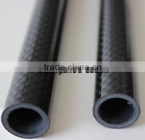 Roll wrapped 3K twill/plain pattern customize specification carbon fiber tube price